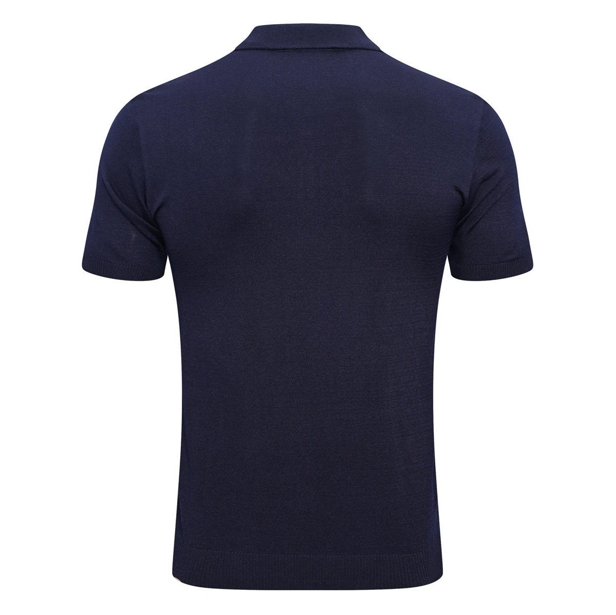 OECHSLI Tshirt Silk Polo 2025 Thin Mens short Sleeve zipper Business Plaid elastic Breathable comfort Big Size M5XL 250527