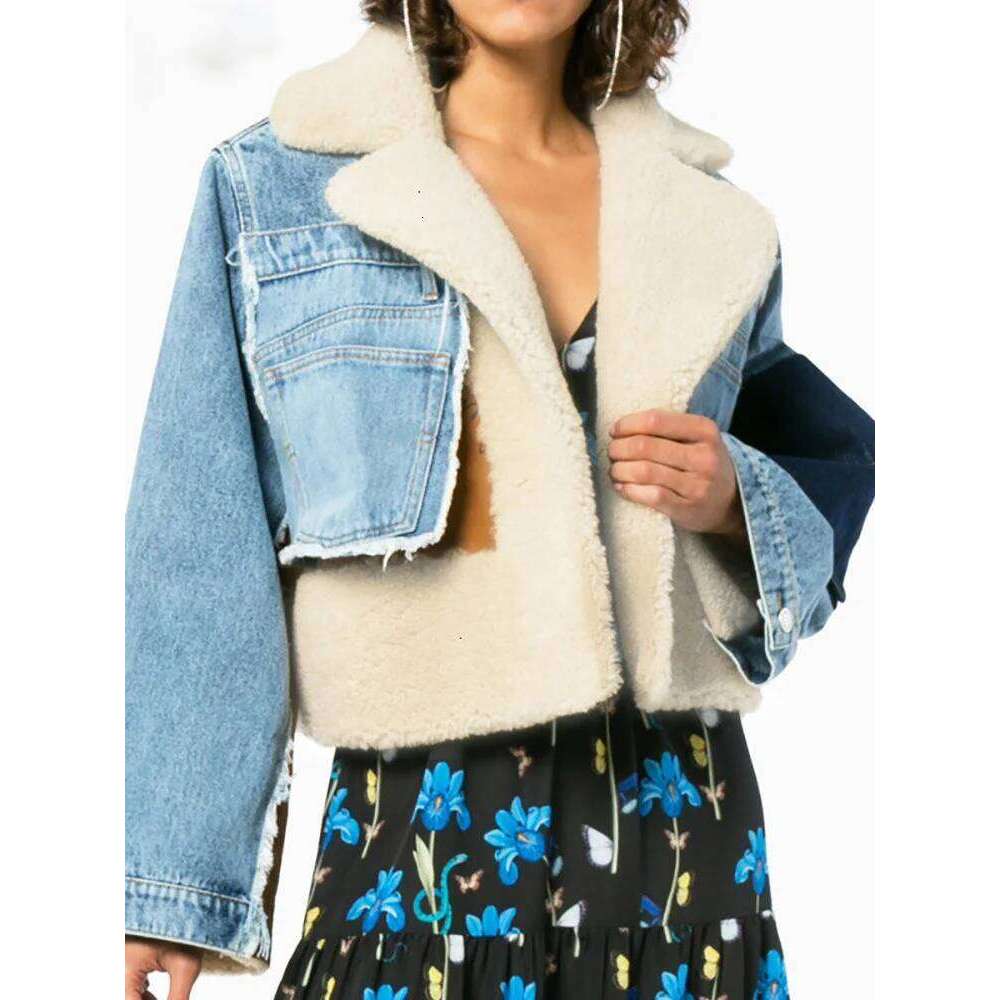 Coats Designer Women DEAT Leisure Full Sleeve Wool Liner Wde Waisted Turn Down Collar Women Slim Patchwork Woolen Coat 2024 Autumn New Td659 Designer