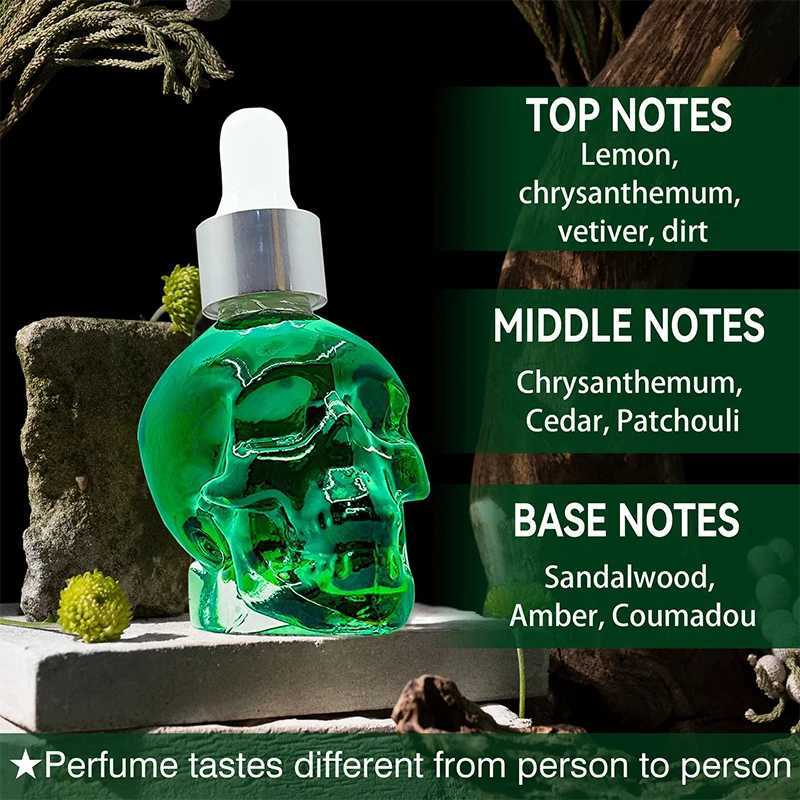 Mens Beard Care Perfume Oil 15ml Gentleman Fragrance Long-lasting Fragrance Brand Skull Perfume Portable Fresh Eau De Parfum W250605