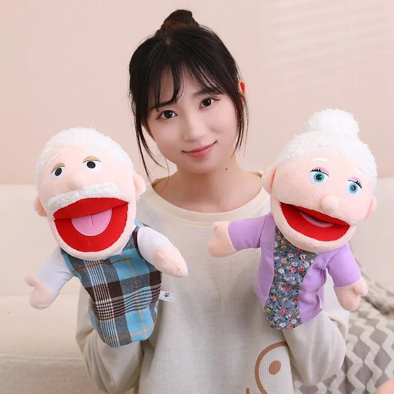 Free shipping Sweet Family Soft Stuffed Toy Dad m Brother Sister Cosplay Plush Doll Educational Toys Kawaii Hand Finger Puppet