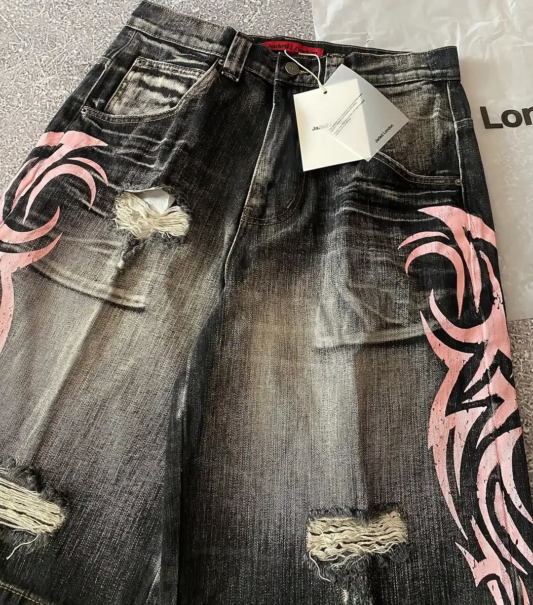 Streetwear Y2K Denim Shorts Tassels Vintage Shorts Man Hip Hop Fashion Harajuku Punk High Waist Wide Leg Pants 250529