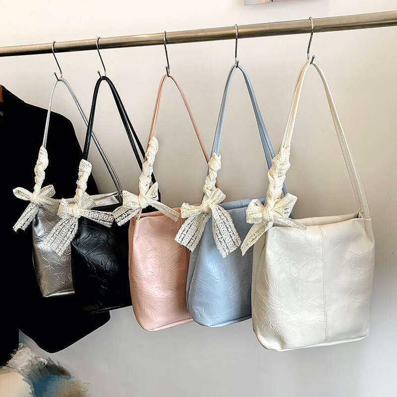 Casual Simple Bowknot Versatile Personality Small Square for Women New High-Quality Texture Commuter Elegant Shoulder Bag