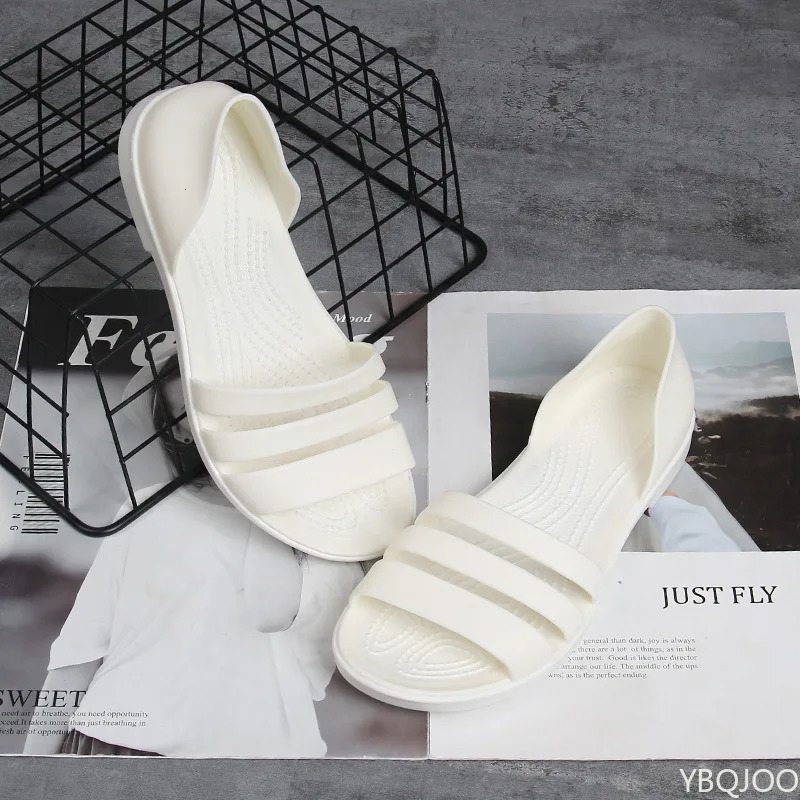 For Women Summer Flats Candy Color Casual Beach Outdoor Female Ladies Jelly Slippers Fashion OpenToed Slides Shoes 250605