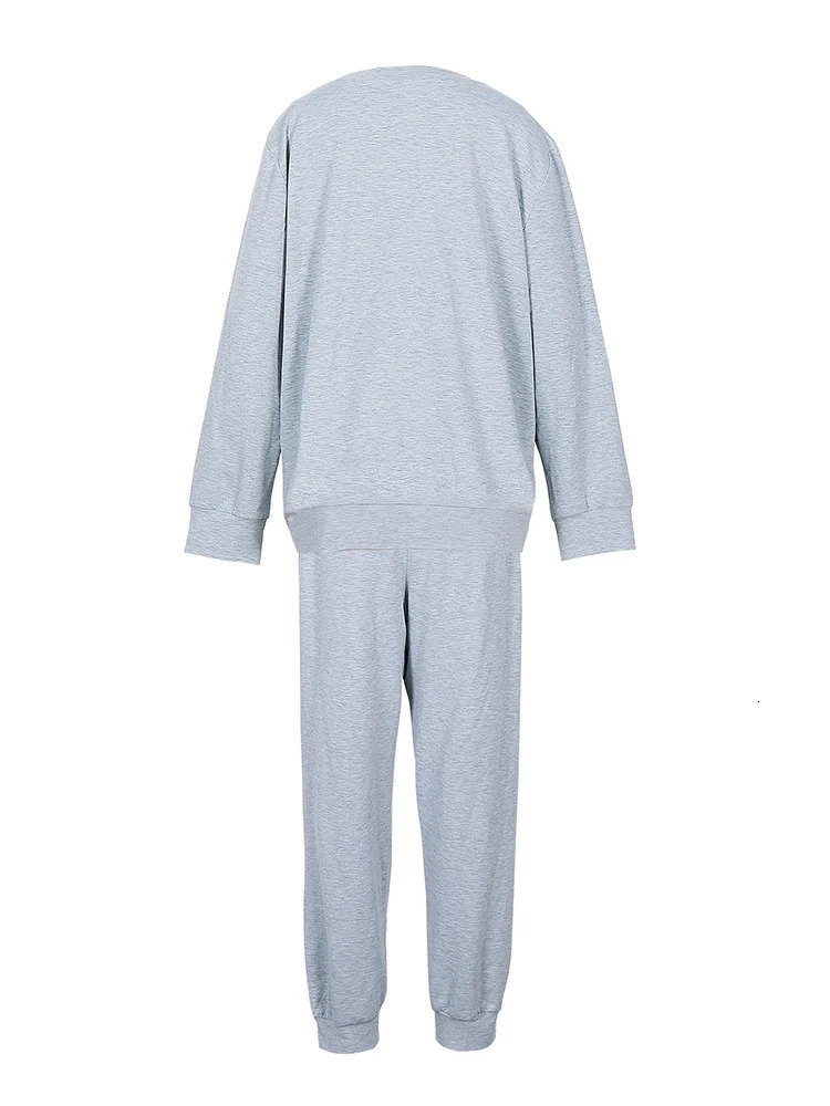 Plus Size Womens Fashion Casual Sports Autumn And Winter TwoPiece Pants Set 250605Z