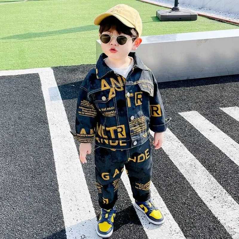 New Spring Autumn Baby Clothes Suit Boys Outfit Sets Korean Baby Boys Coat + Pants Sets Childrens Set 2 To 7 years Kids Outfits R250605
