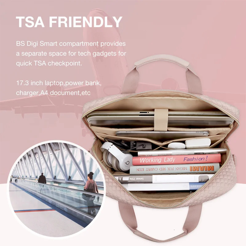 BAGSMART Large Capacity 17 inch Laptop Bag Shoulder Messenger Notebook Pouch Briefcase Office Travel Business Computer HandBag 250603