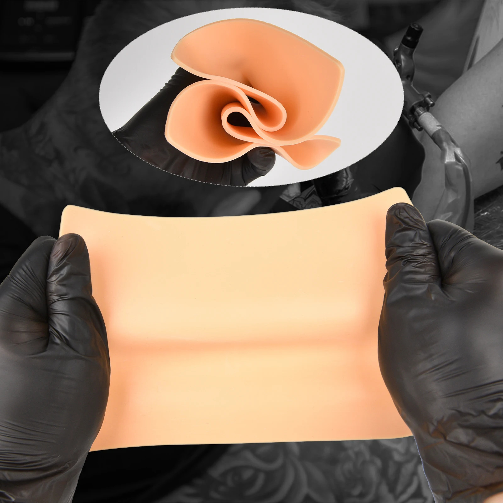 151015pcs 3MM Silicone Tattoo Practice Skin Double anent Makeup Fake Tattoo Beginner Practice Microblading Accessorie 250604