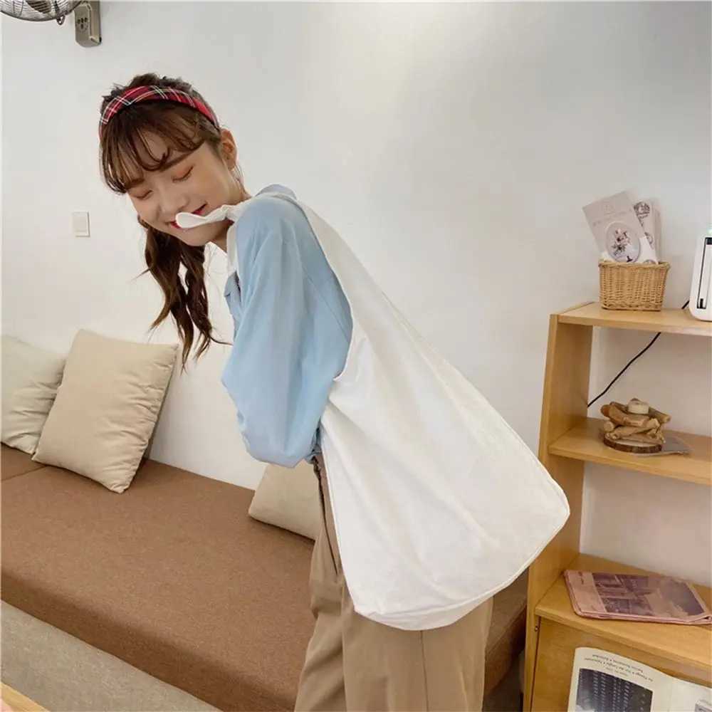 Solid Color Tote Bag Leisure Multicolor Daily Shoulder Bag Large Capacity Casual Knot Cloth Bag Women Girls Underarm Bag XJ250605