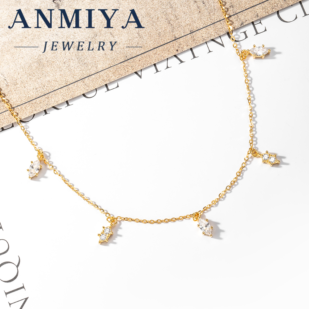 High Polish Sterling Silver Jewelry Durable 925 Necklace with Multi Geometric Pendant Charm for Women's Daily Wear