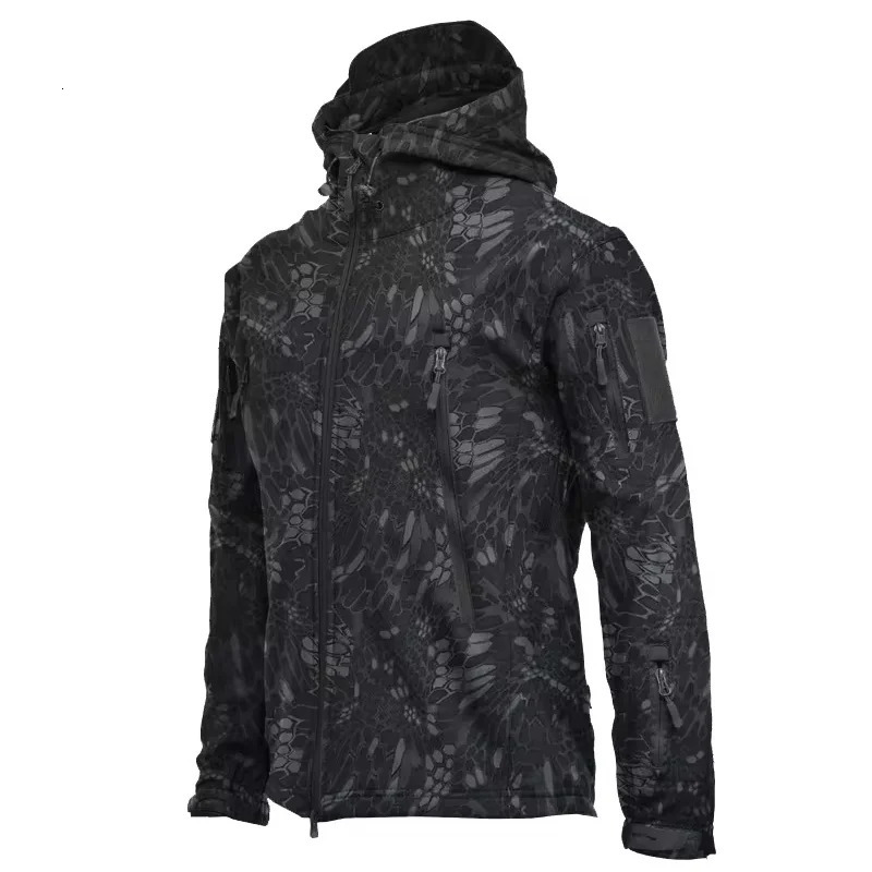 Military Shark Skin Soft Shell Jackets Men Tactical Windproof Waterproof jacket men Army Combat Jackets Mens Hooded Bomber Coats 250530