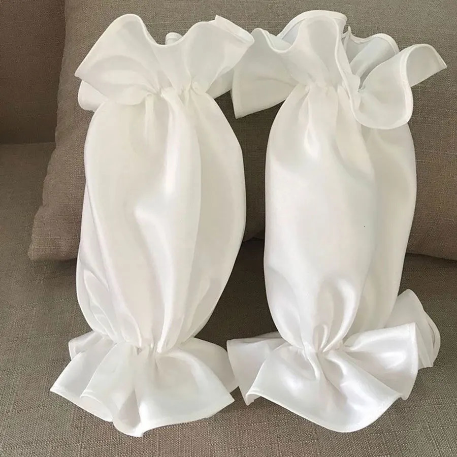 Mingli Tengda Removable Sleeves Satin Brides Arm Covering Hand Sleeve Fingerles Womens Wedding s Gloves Accessories Outdoor 250530