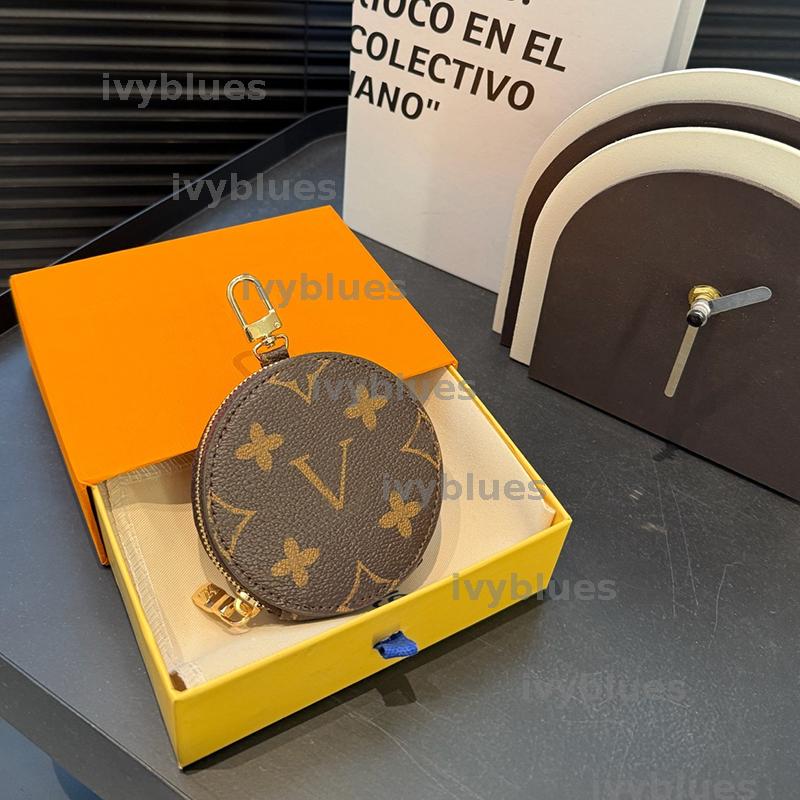 Coin Purses Round Genuine Leather Purse Women Men Candy Wallet Mini Small Female Clutch Pouch Pochette Card HolderCoin Designer V Coin Purse