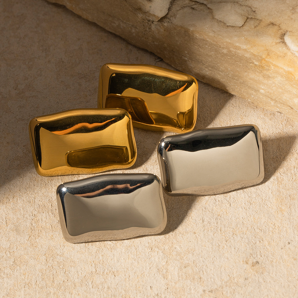 Stylish and Classic Geometric Gold Plated Copper Earrings for Women Western Inspired Statement Pieces