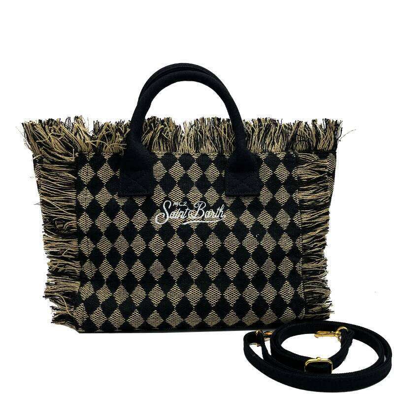 Women's Bags Designer Light Plaid Clutch Tassel Solid Color With Letters Tote Bag Large Capacity Beach Travel High Quality Handbag