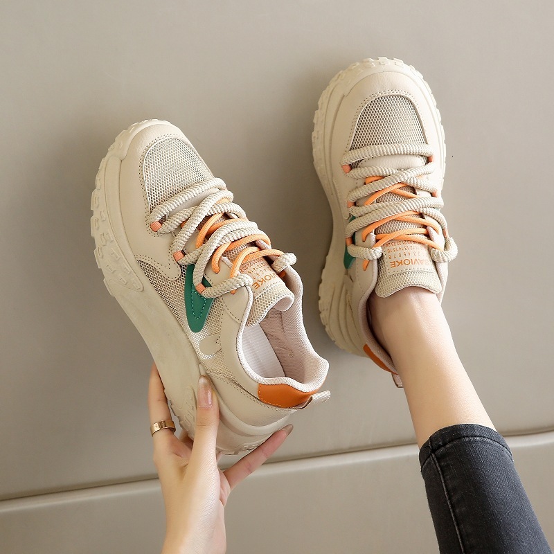 Thick Soft Sole Casual Shoes Summer Breathable Mesh Cushiony Casual Sneakers New Women S Dad Shoes Ddmysaturn