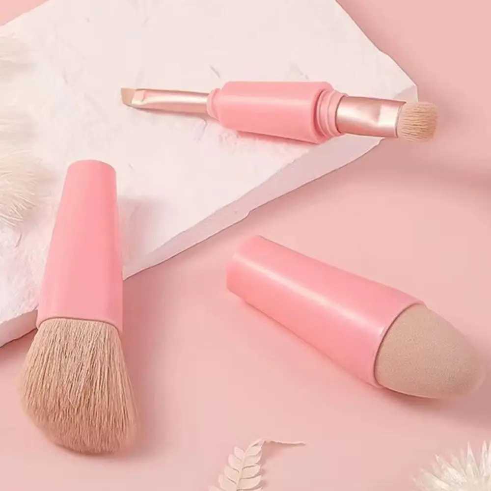 4-in-1 Makeup Brush Set Multifunctional Liner Brush Double Ended Cosmetic Brushes Detachable Complexion Brush Eyeshadow Brush W250605