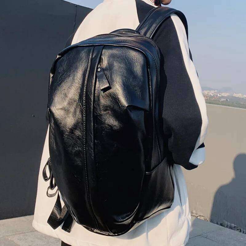 Vintage Leather Backpack Casual Daypack Backpacks For Men Women 14 Inch Laptop Bag Large Capacity Travel Hiking Camping Rucksack 2025/06/05