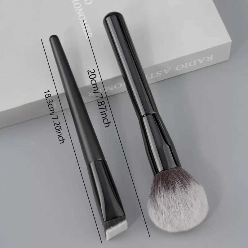 2Full Black Flame Brush Powder Brush Square Powder Foundation Brush Makeup Brush Set B Brush Shading Brush BeautyW250605