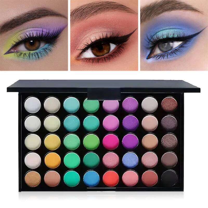 40 Colors Glitter Eyeshadow Palette Matte Waterproof Long Lasting Pressed Powder Cosmetics Kit Fashion Women Eye Makeup palette free shipping