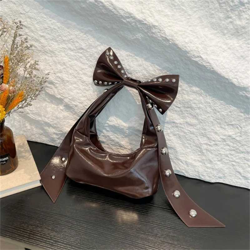 Trendy Handbag for Women with Unique Bows and Embellishments Stylish PU Leather Womens Shoulder Bag XJ250605