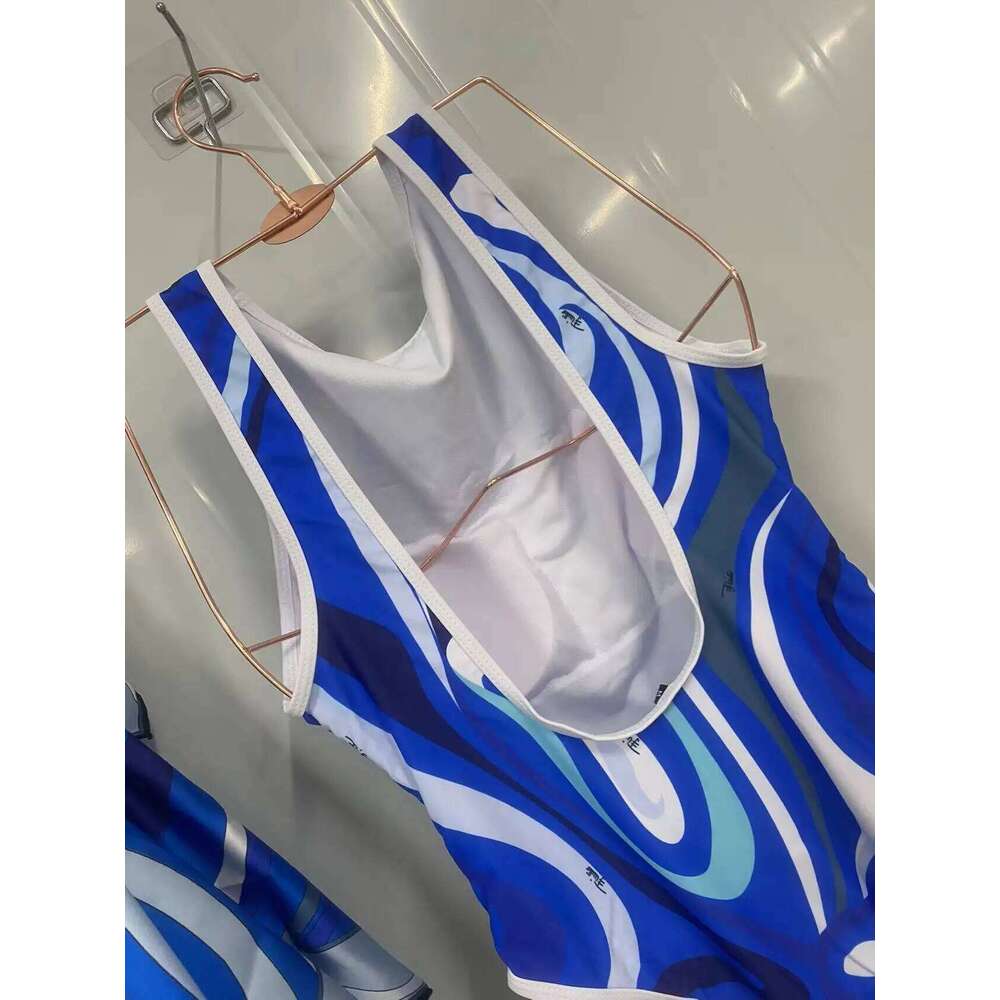 Women's Blue Scarf Swimsuits Italian Designer Sexy Beach Bikini Set