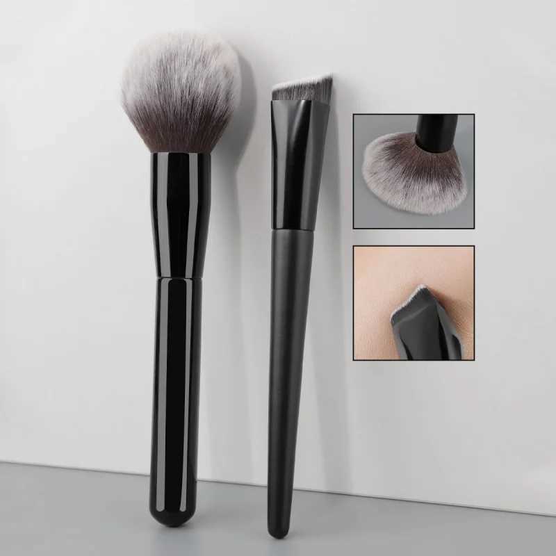 2Full Black Flame Brush Powder Brush Square Powder Foundation Brush Makeup Brush Set B Brush Shading Brush BeautyW250605