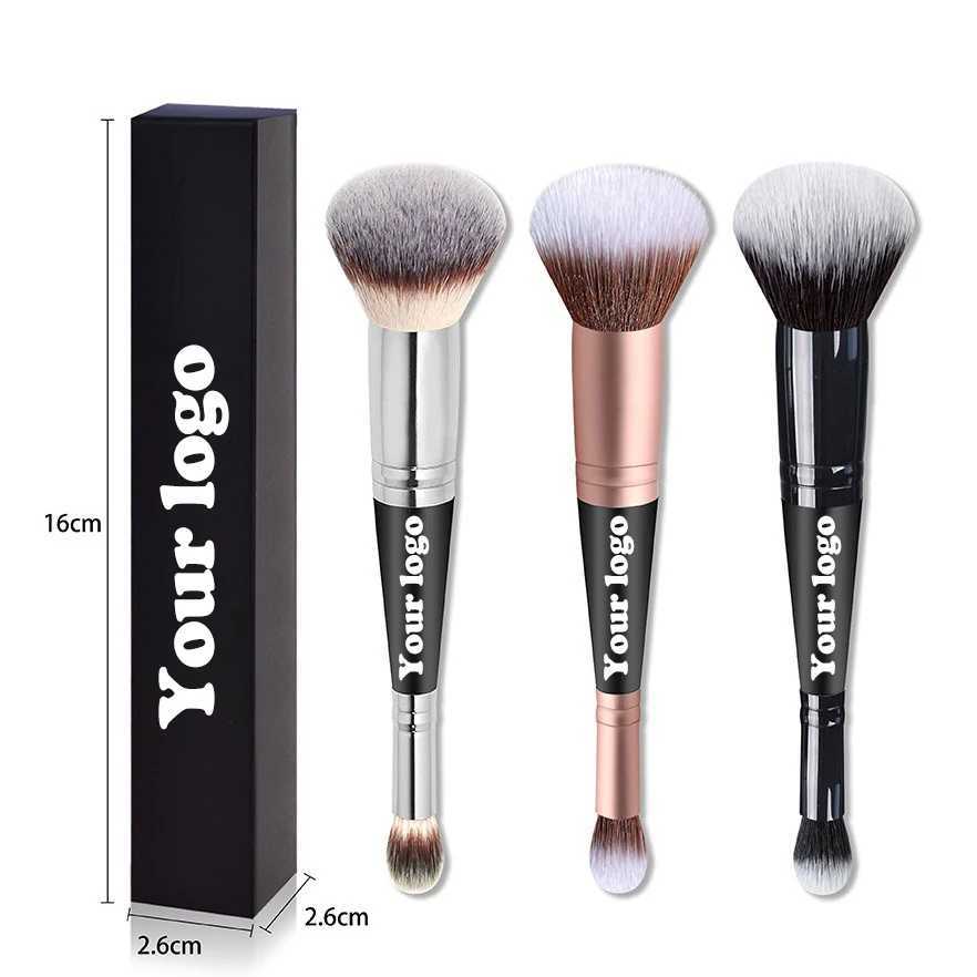 20pcs Customized Private Label Factory Selling New Arrival Cosmetic Tools Foundation Concealer 2 in 1 Makeup BrushW250605