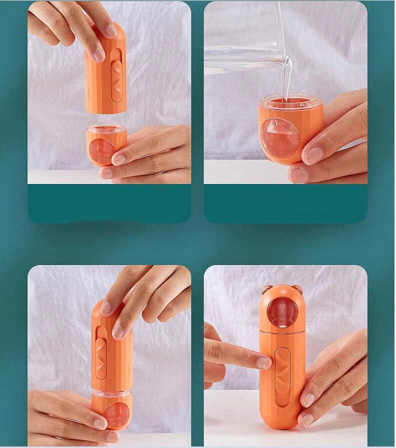 Nano Facial Mister Portable Cool Mist Facial Steamer Handy Mist Sprayer for Face Moisturizing Hydrating Mini USB RechargeableXJ250607