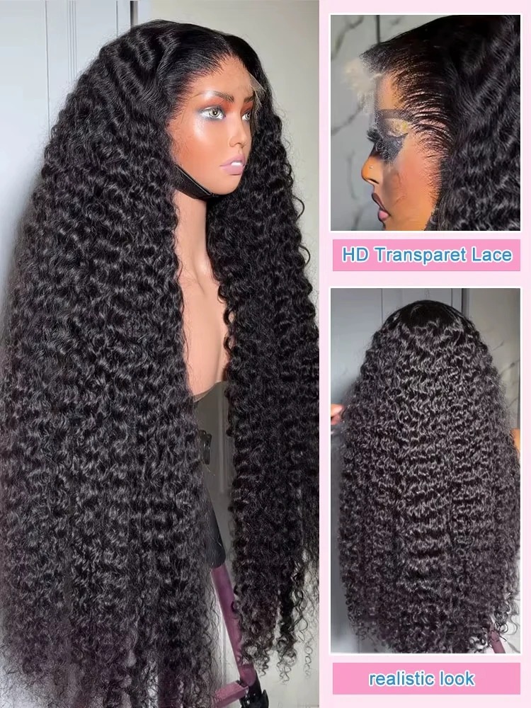 Curly 13x6 HD 30 36 Inch Deep Wave Lace Front Human Hair Wigs 13x4 Lace Frontal Wig Glueless Closure Ready To Wear Wig Synthetic lace front wigs