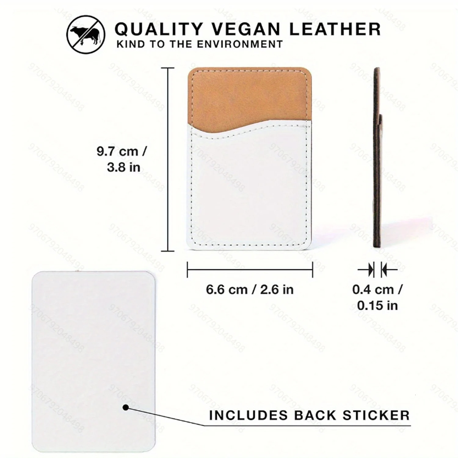 510pcs Sublimation Blanks Phone Wallet PU Leather Card Holder for Back of DIY Credit Pocket Case 250605