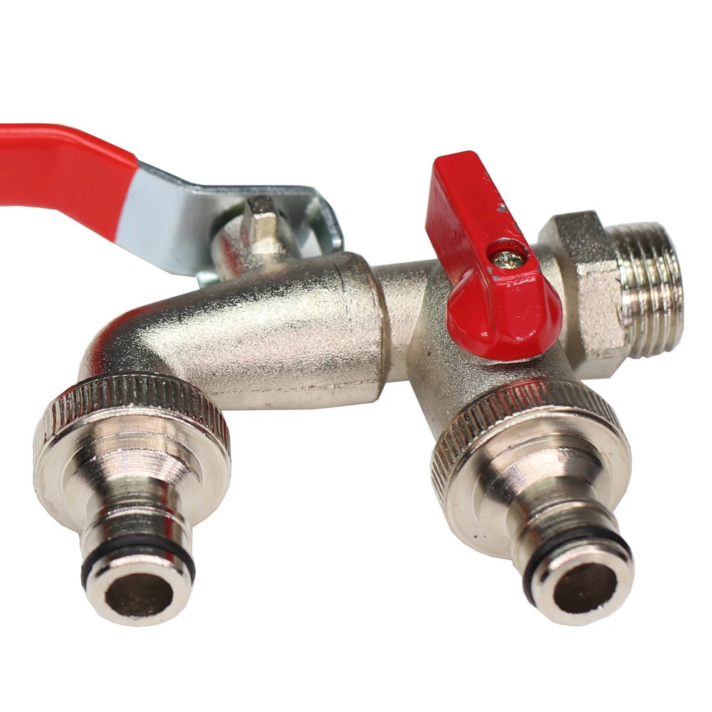 Garden Tools Brass Water Faucet 1/2 Outside Inside Used Easy Turn On/Off Lever Handle Watering Supply Taps Ball 250605