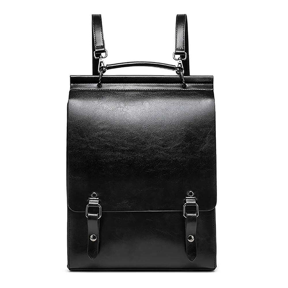 Genuine Leather Women Backpack Cross Body Bag Book School Real Cowhide Lady Female Laptop Daypack Messenger Shoulder Bags
