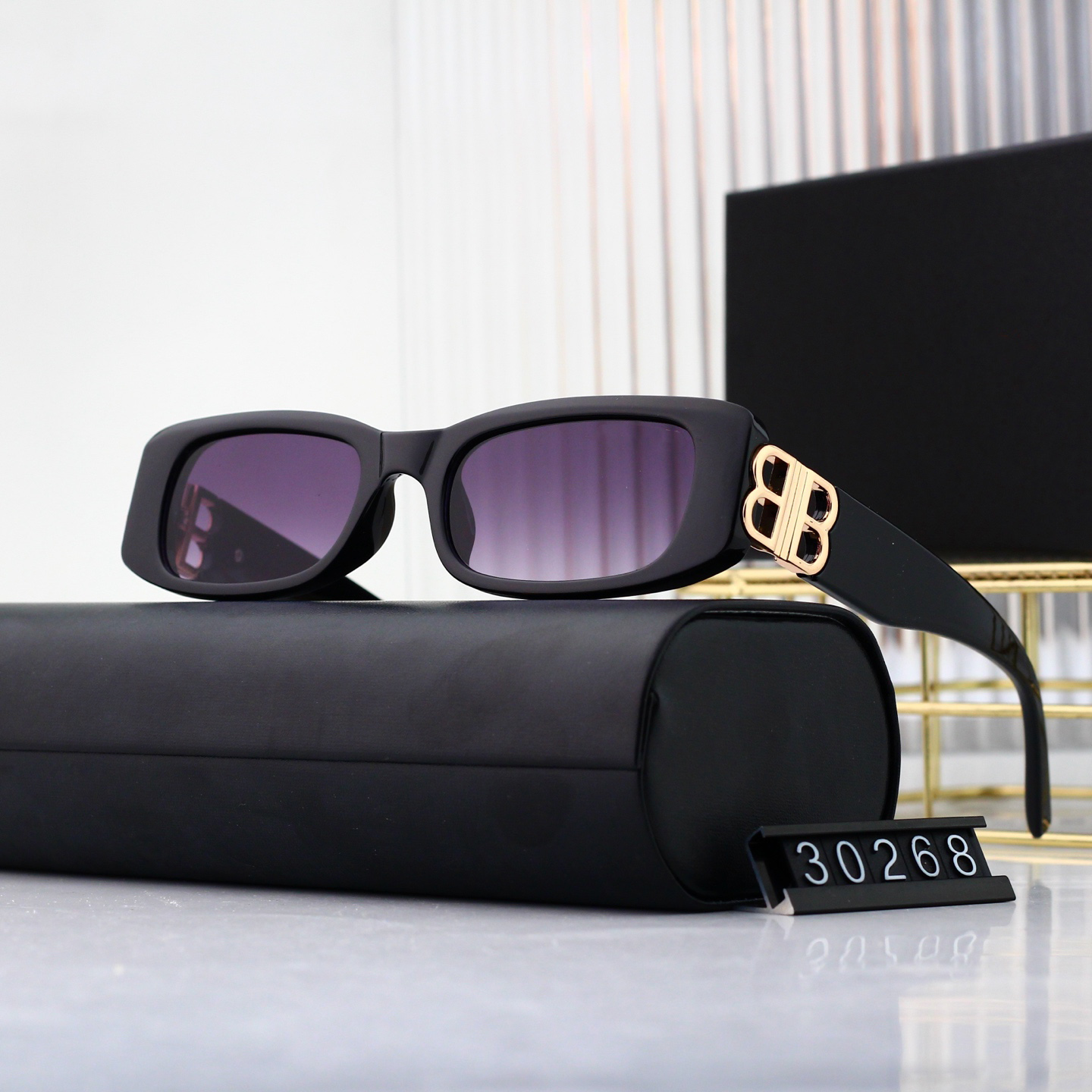 With Box Designer sunglasses for men womens luxury sun glasses man woman rectangle polarized classic mirror sunglasses Lunette de Soleil frame shades tide sunglass