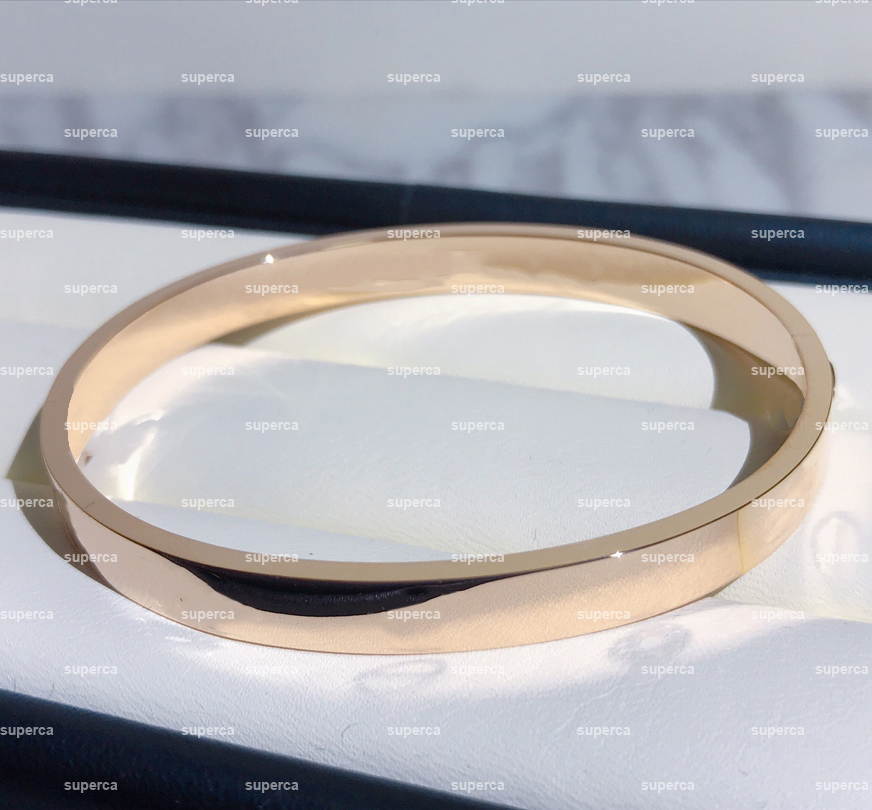 Fashion bracelet bracelet V gold colourfast bracelet ladies 6MM wide men's bracelet fine gold jewellery ladies party With Box rw4253