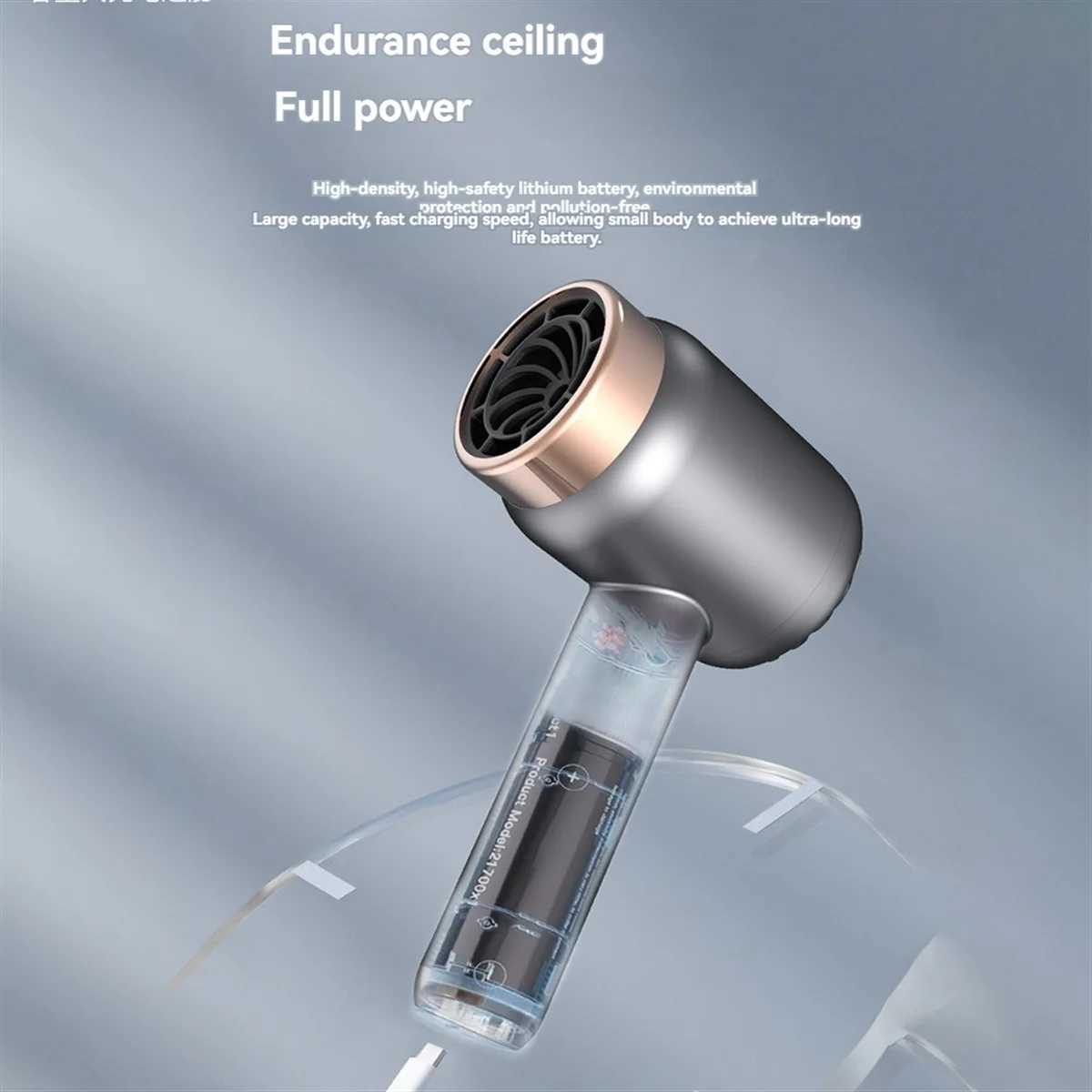 A78E-Wireless Hair Dryer Plug-in and Charging 2 in Line 1 with USB Charging Cold Hot Wind Wireless Hair Dryer B EU Plug XJ250605