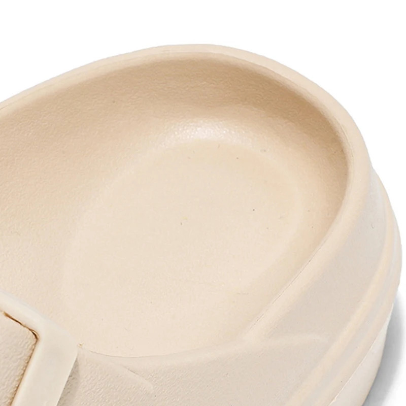 Kidmi Summer Platform Womens Slippers Outdoor Double Buckle Embellished Sandals Nonslip Breathable Softsoled Beach Shoes 250605