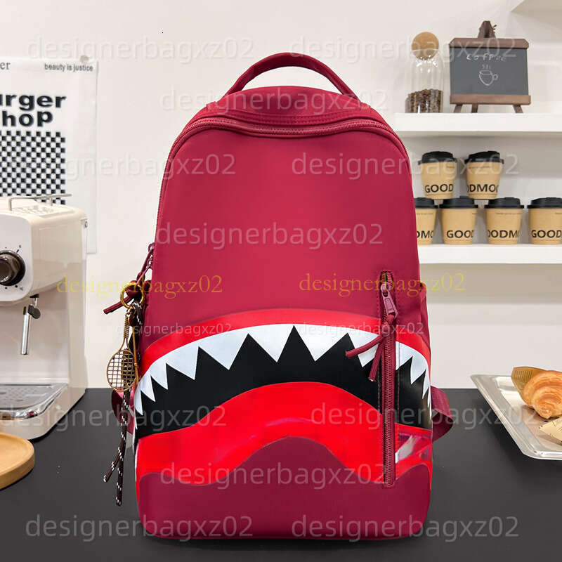 Spraygrounds Backpack Shark Designer Fashion Simple Shark Mouth Backpack For Middle And High School Students College Trendy Versatile Couple Mcmhandbag Yslpurse