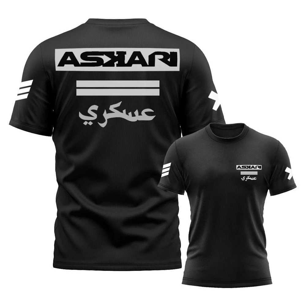 Askari Boxing Fighting Mens T Shirt Summer Sports Fitness Breathable Round Neck Short Sleeve Tops Outdoor Trainning ClothingC250605