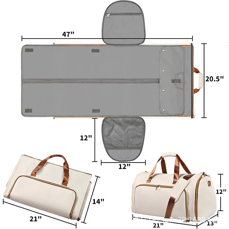 New Convertible Clothing with Detachable Hanging Suit Portable Travel Bag