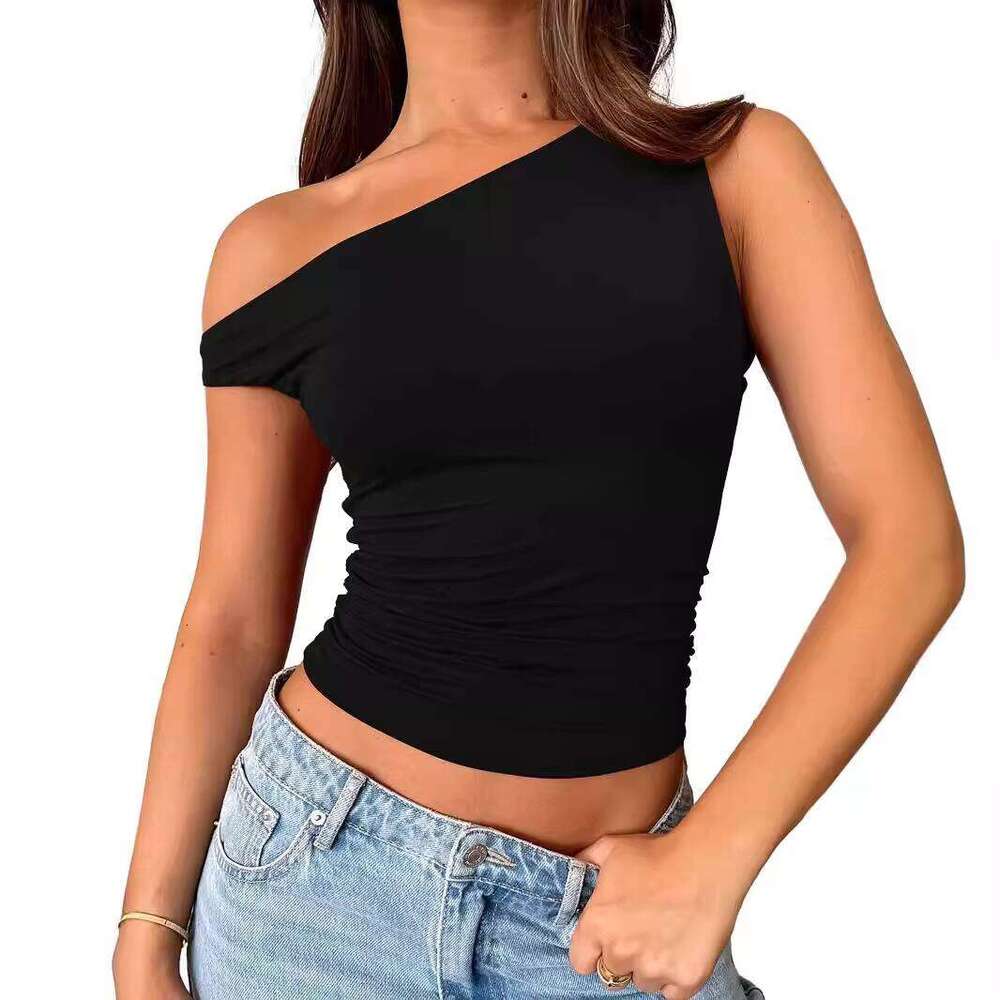 DHessentials Womens Summer Off the Shoulder Tops Going Out T Shirts Crop Tank Fashion Clothes Spring Outfits Top