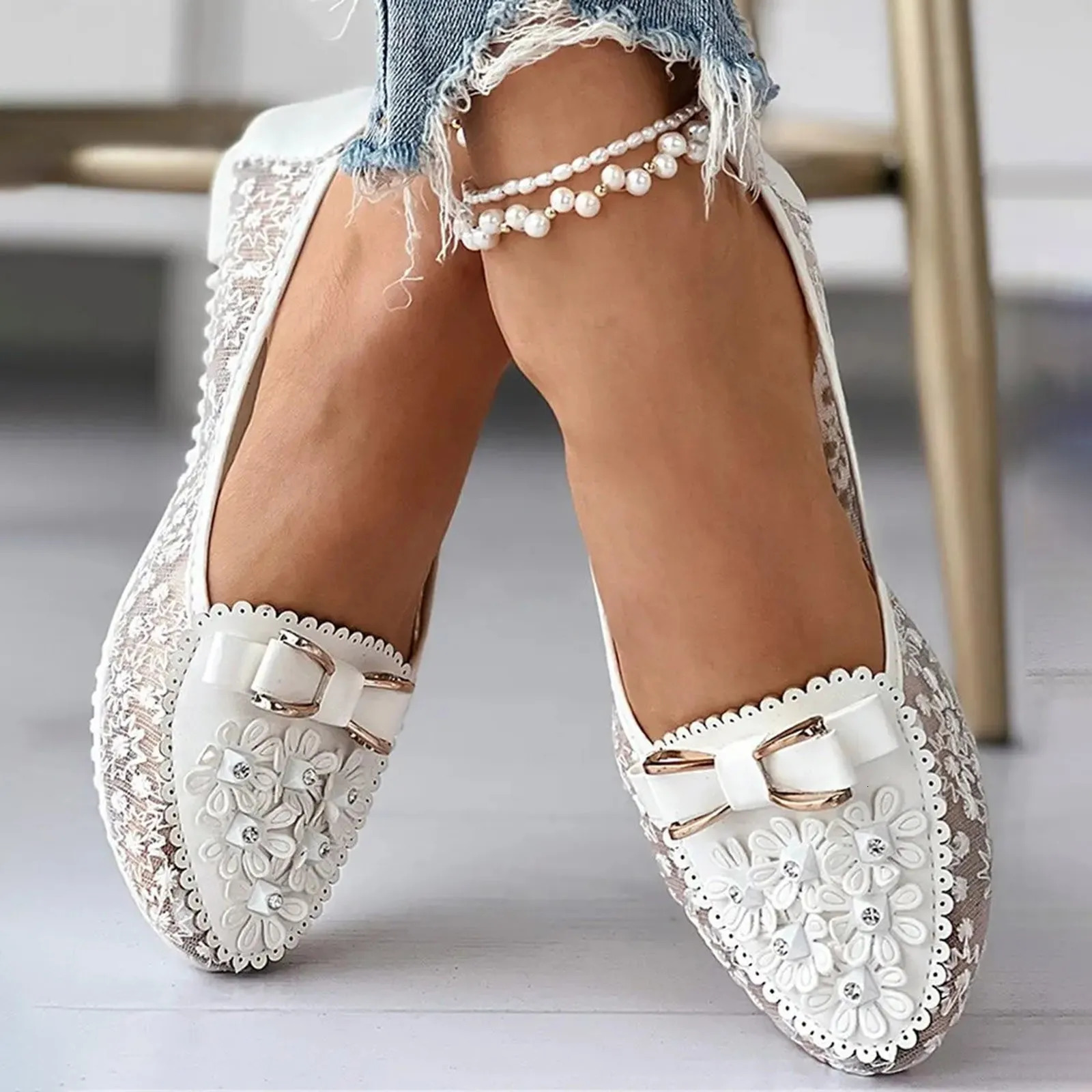 Womens Leather Shoes Soft Sole Women Summer Single Shoes Slip On Shallow Mouth Sandals Elegant Office White Female Footwear 250603