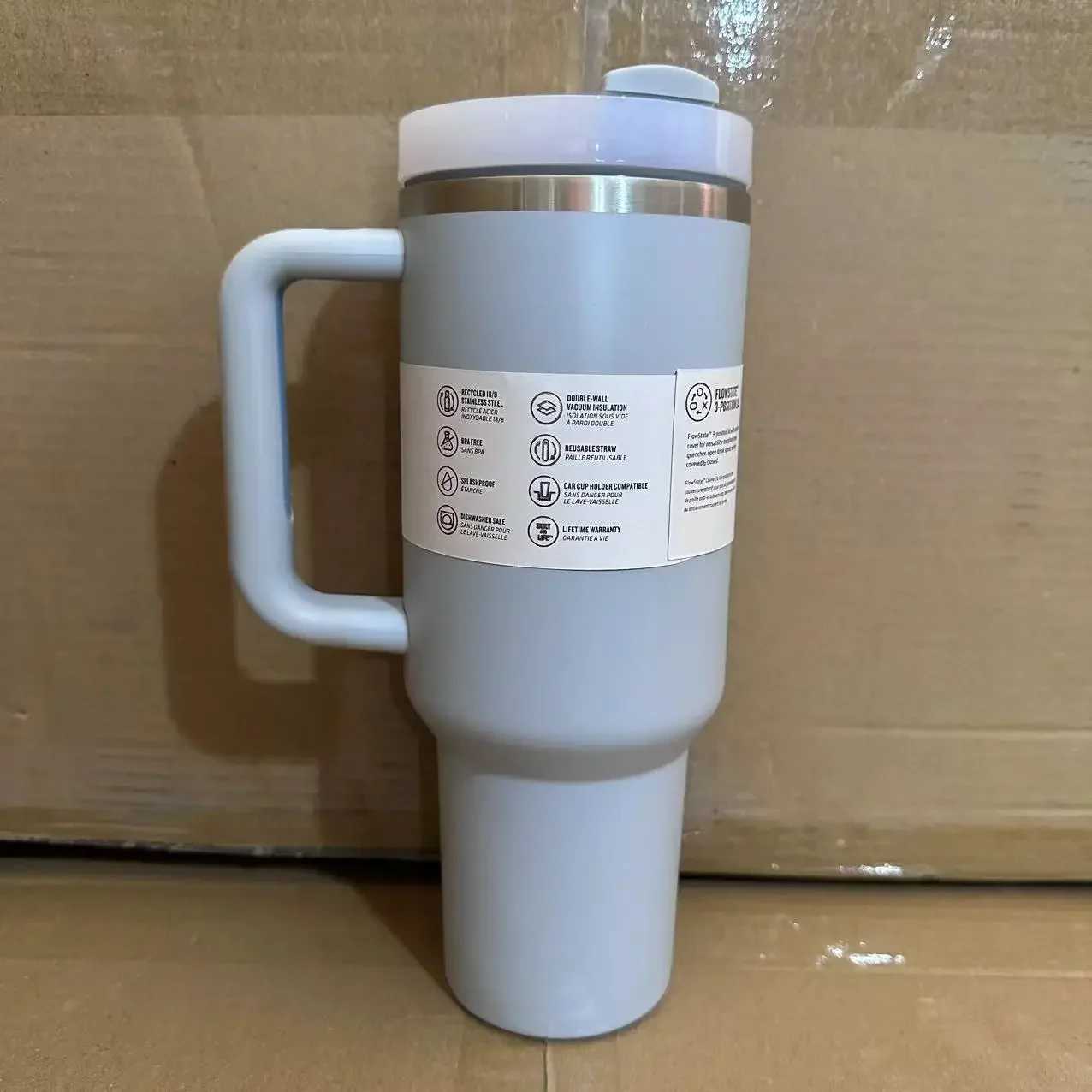 1.18L 40oz Stainless Steel Thermo Bottle Car Water Cup Insulated Cold Drink Vacuum Cup Travel Thermal Mug For Sport Stankey X250605