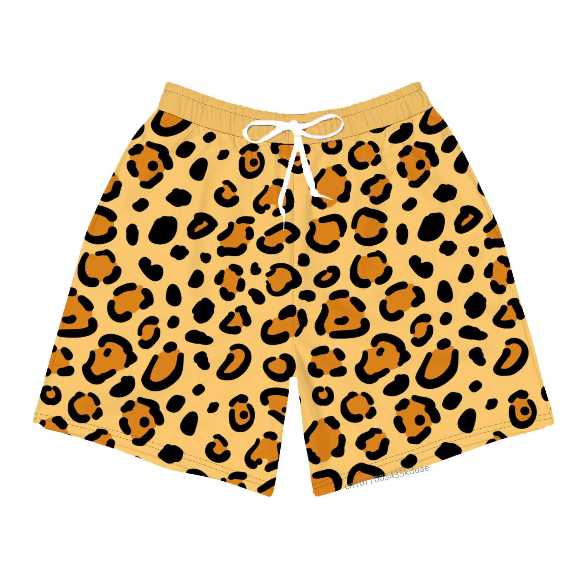Leopard Printed Wild Shorts Valentines Day Shorts Men Summer Hawaii Beach Vacation Clothing Womens Mens Animal Pattern Bottoms XJ250605