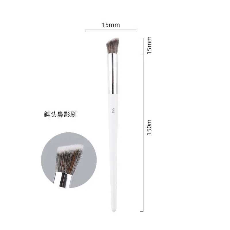 2/3/4/5/6/7pc White Makeup Brushes Liquid Foundation Base Make up Brush Eyeshadow blending Detail Face Eye Concealer Beauty toolW250605