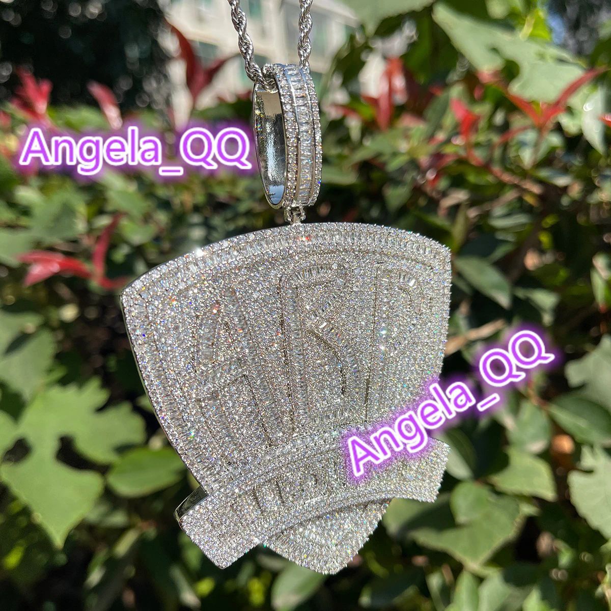 Custom 925 Silver Luxury Moissanite Pendant for Woman Moissanite Diamond Hip Hop for Men