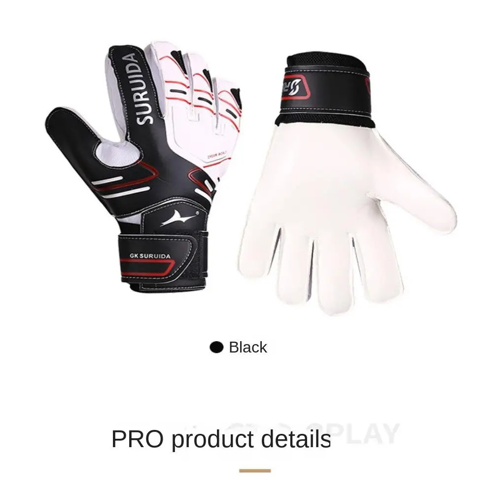 1 Pair Size 5-10 Goalkeeper Gloves Thickened Anti Slip Kids Football Goalie Gloves Professional Cushioning 250605