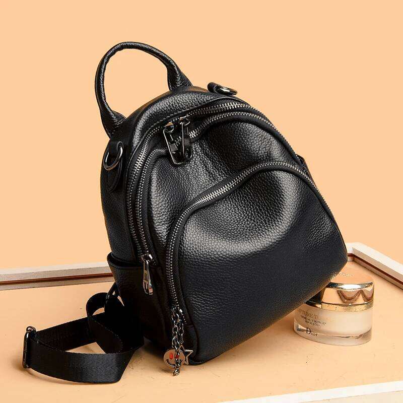 High Quality Genuine Women Backpack Fashion Ladies Travel Knapsack Girls Shoulder School Bag Cow Leather