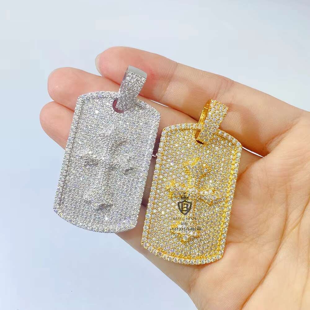 New Arrivals Special Unique Mens Hip Hop Vvs Moissanite Diamond Large Dog Pendant Necklace Jewelry
