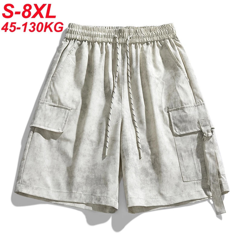 Summer Plus Size 8xl 7xl Camouflage Cargo Shorts Mens High Street Loose Multi-pocket Vintage Twill Casual Shorts Men Clothing 250530