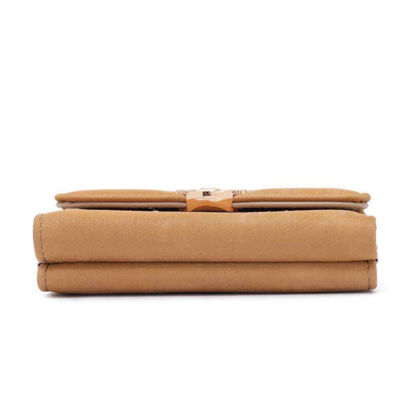 Autumn winter new European and American retro frosted high texture PU soft coin three fold bag multi-card folding can b